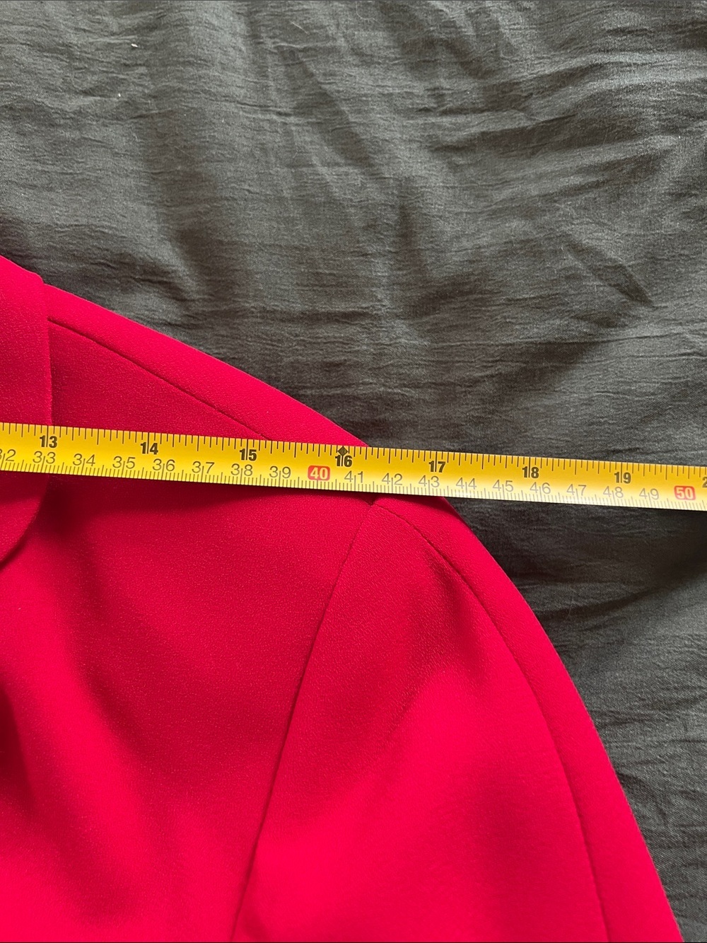 Vintage Talbots Red Scallop Collar Cropped Blazer - Picture 7 of 9